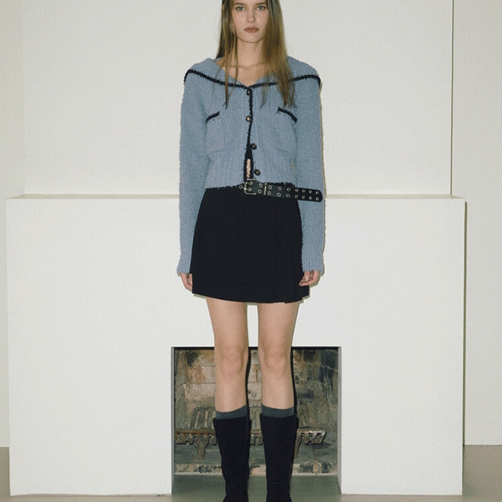 Blue Button-Up Cardigan Sweater - Picture 6 of 9